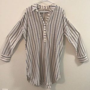 Free People Long Sleeve Stripped Dress